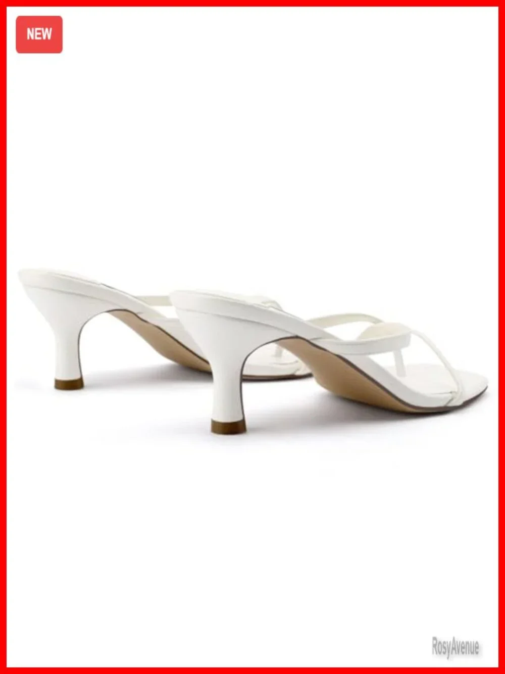 Kitten Heels Square Open Toe Thong Sandals Low Heel Party